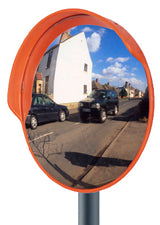 Traffic Mirrors with Hoods
