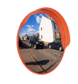 Traffic Mirrors with Hoods