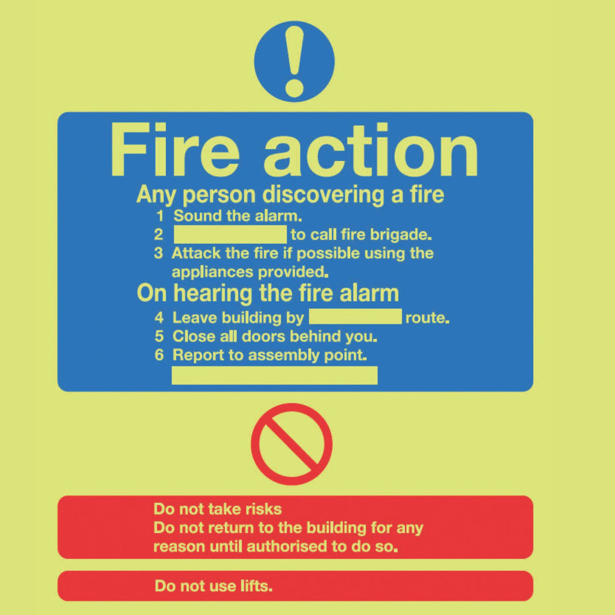 Photoluminescent Signs