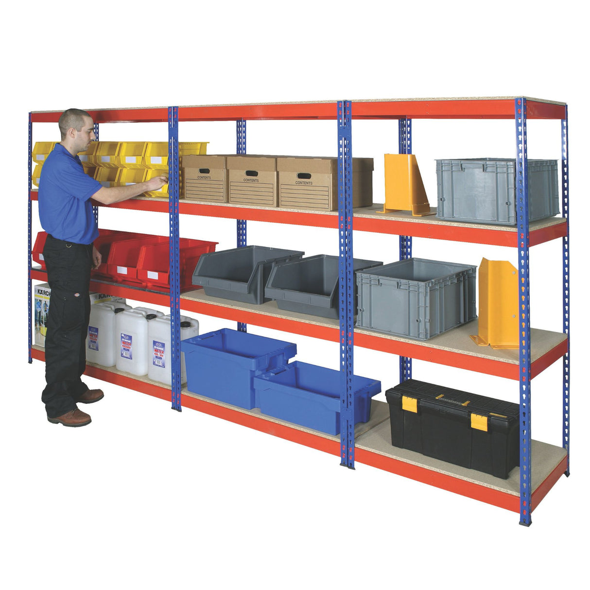 Heavy Duty Rivet Shelving (915mm to 1525mm Wide) - 550 kg