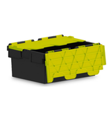 Attached Lid Containers - With coloured Lids