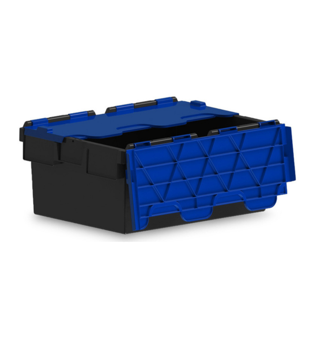 Attached Lid Containers - With coloured Lids