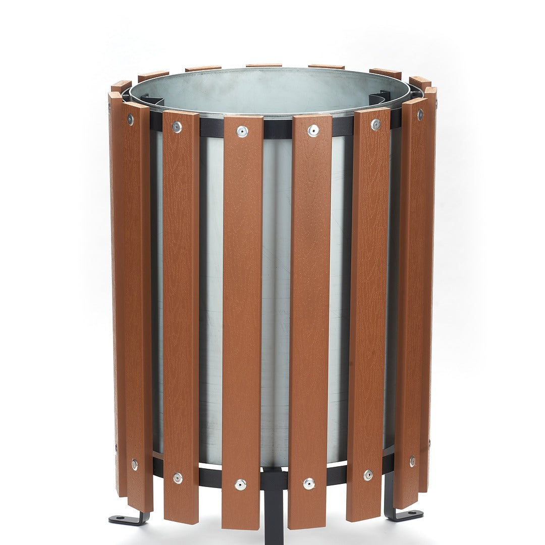 Circular Wood Effect Bins