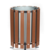 Circular Wood Effect Bins