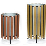 Circular Wood Effect Bins