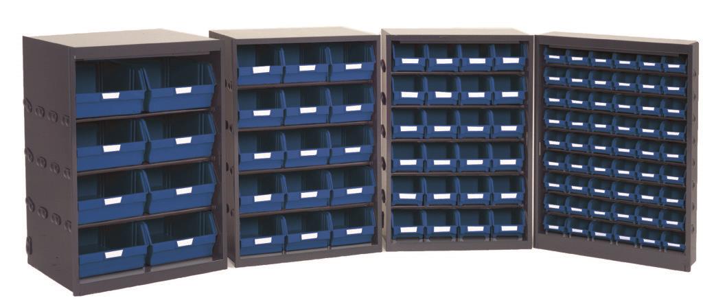 Budget Bin Cupboards Half Height with Storage Bins
