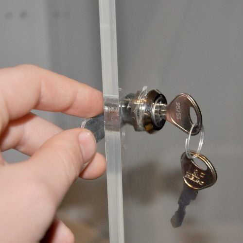 Clear Perspex Door Lockers - Lock