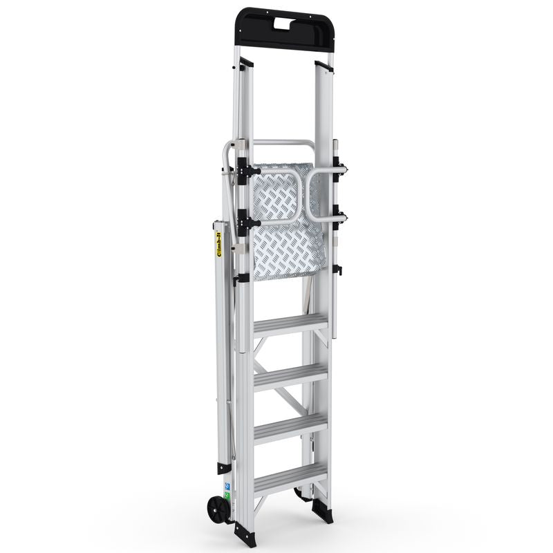 Folding Platform Steps with Safety Gates