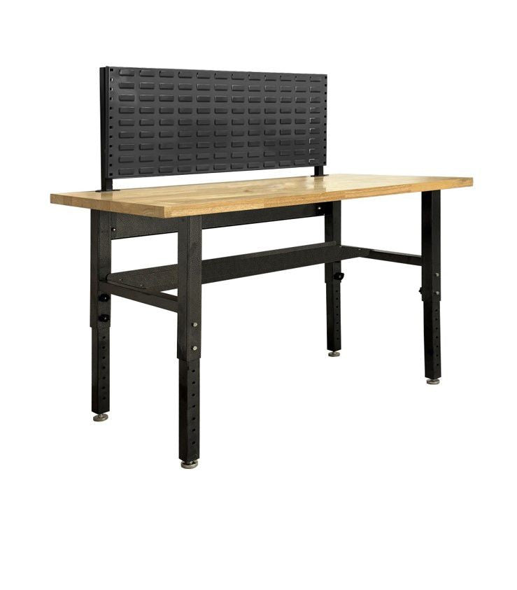 Adjustable Height Workbench with Louvre Panel – Ergonomic Workshop ...