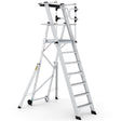 large folding platform steps with safety gates