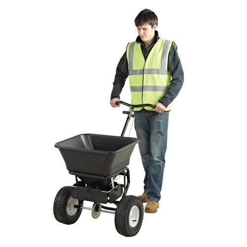 Large Salt Spreader in Use