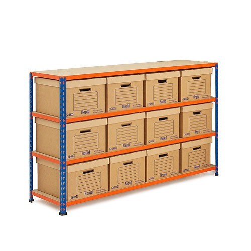 Medium Duty Low Level Archive Storage Bay 12 boxes