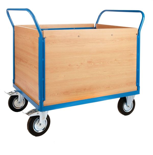 Platform Trolley with Veneer Sides