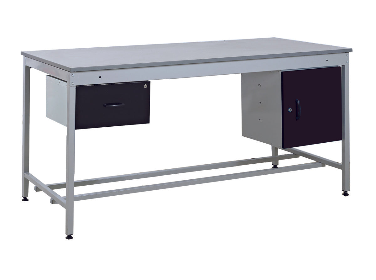 Utility Workbench with Single Drawer & Single Cupboard
