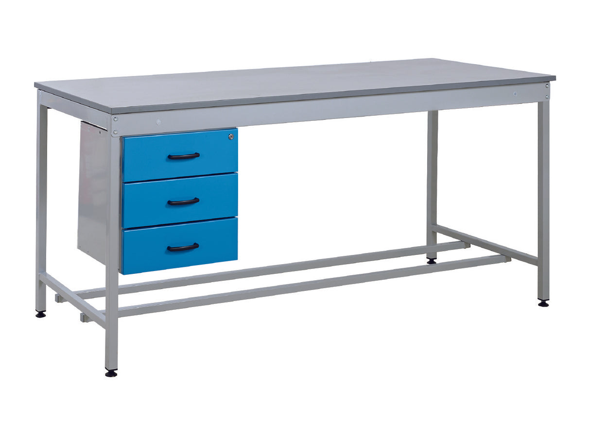 Utility Workbench with Triple Drawer