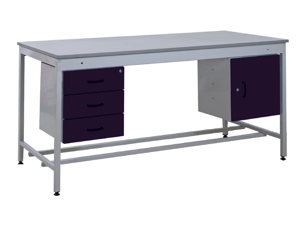 Utility Workbench with Triple Drawer & Single Cupboard