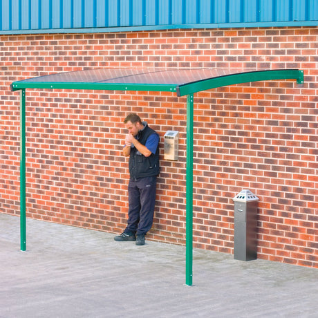 wall mounted smoking shelter green