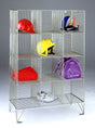 wire mesh compartment lockers - no doors